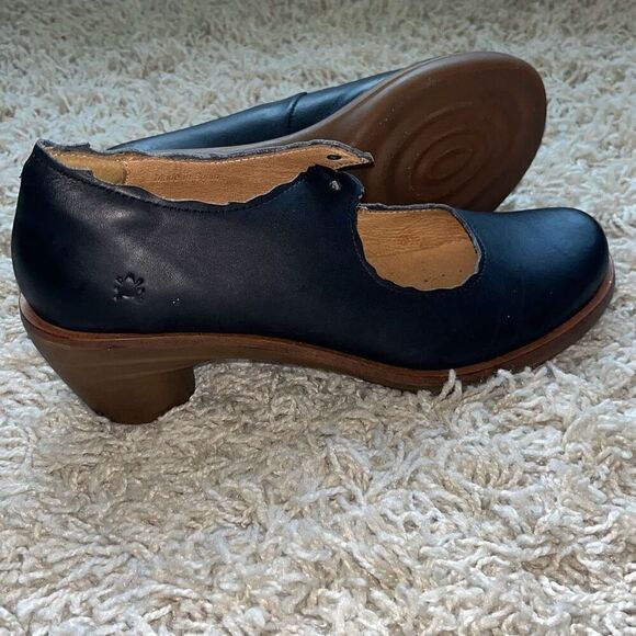 El Naturalista Aqua Iris Leather Lace-Up Mary Jane Court Shoes 38 W8 - Picture 1 of 12